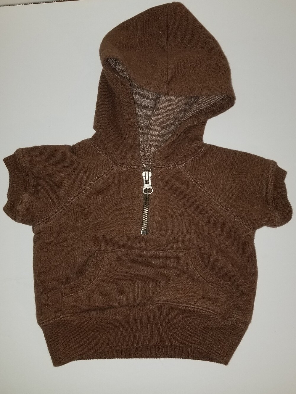 Old Navy Brown Short Sleeve Hoodie 6 12 Months